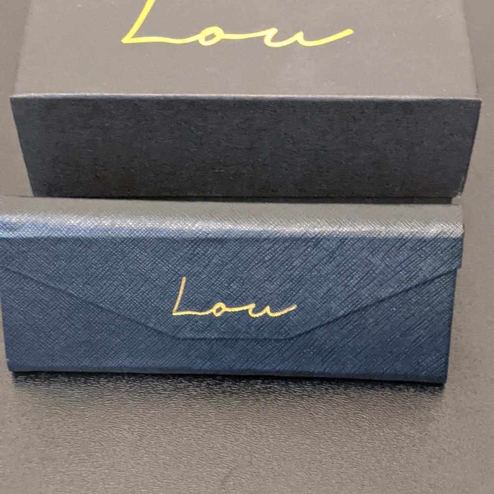 Lou Clear Framed BLUE BLOCKERS Sunglasses Case Cleaning Cloth Bag UV400 …